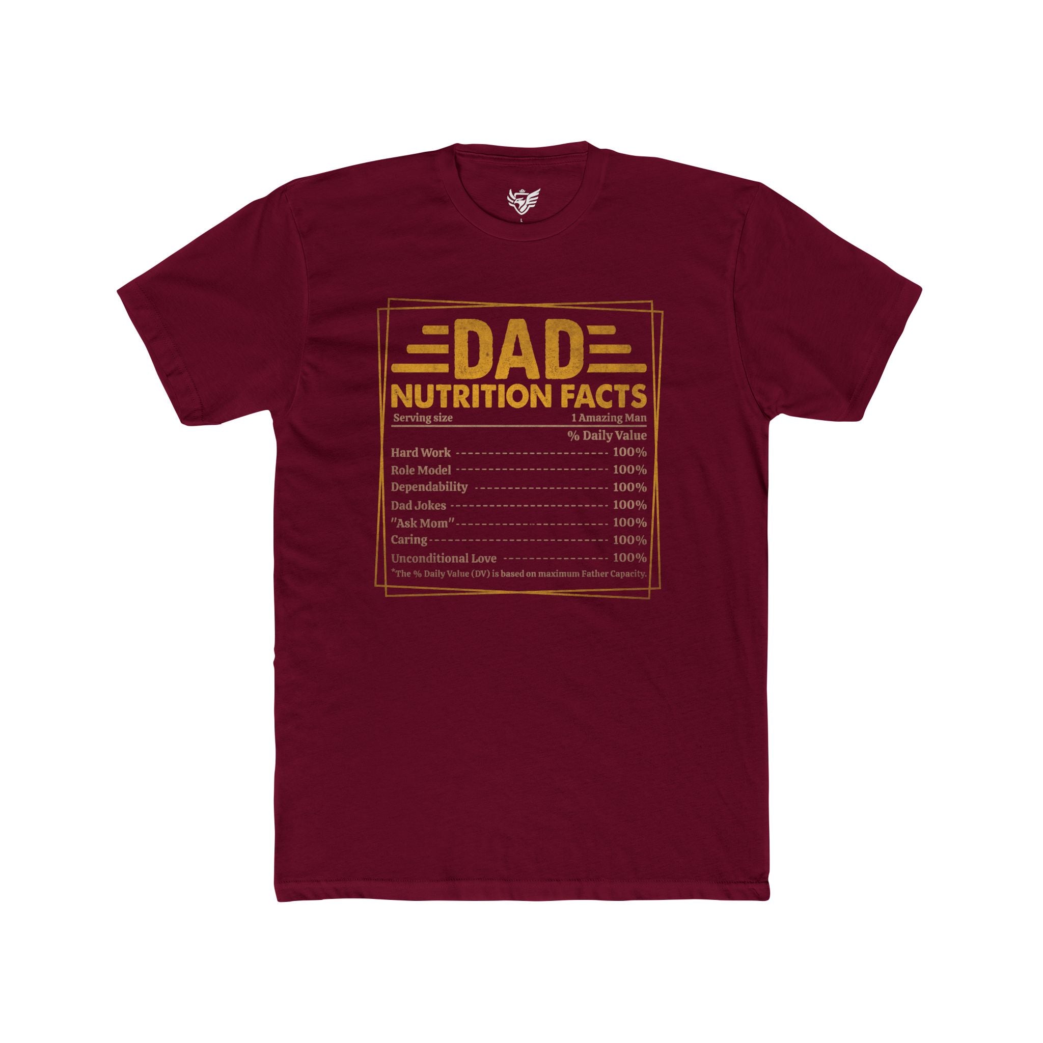 Dad Nutrition Facts Cotton Crew Tee