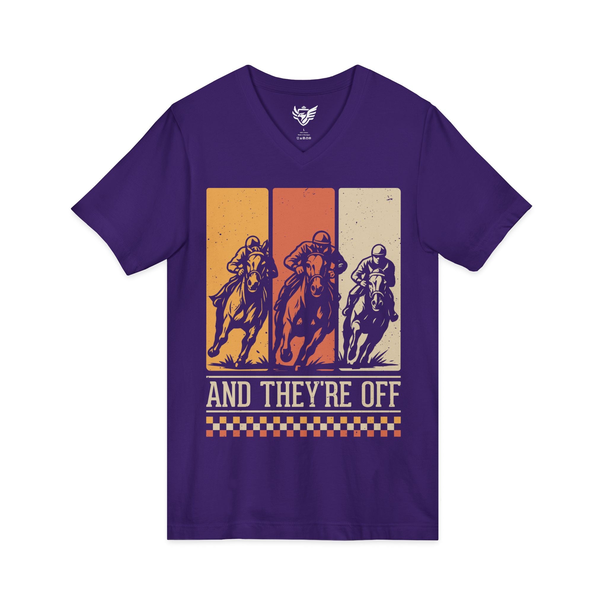 Racing Jersey Short Sleeve V-Neck Tee