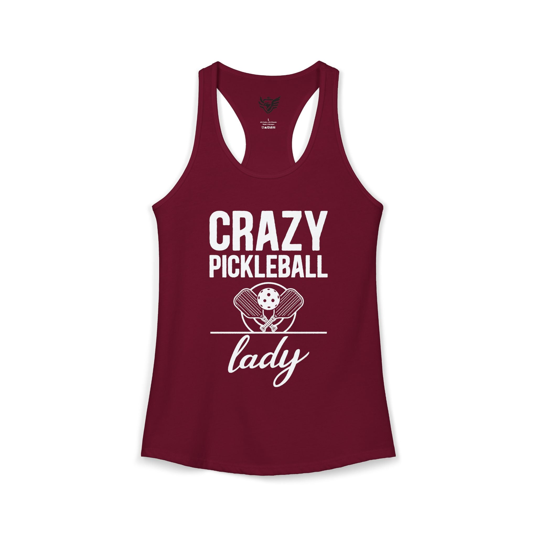Crazy Pickleball Lady Ideal Racerback Tank