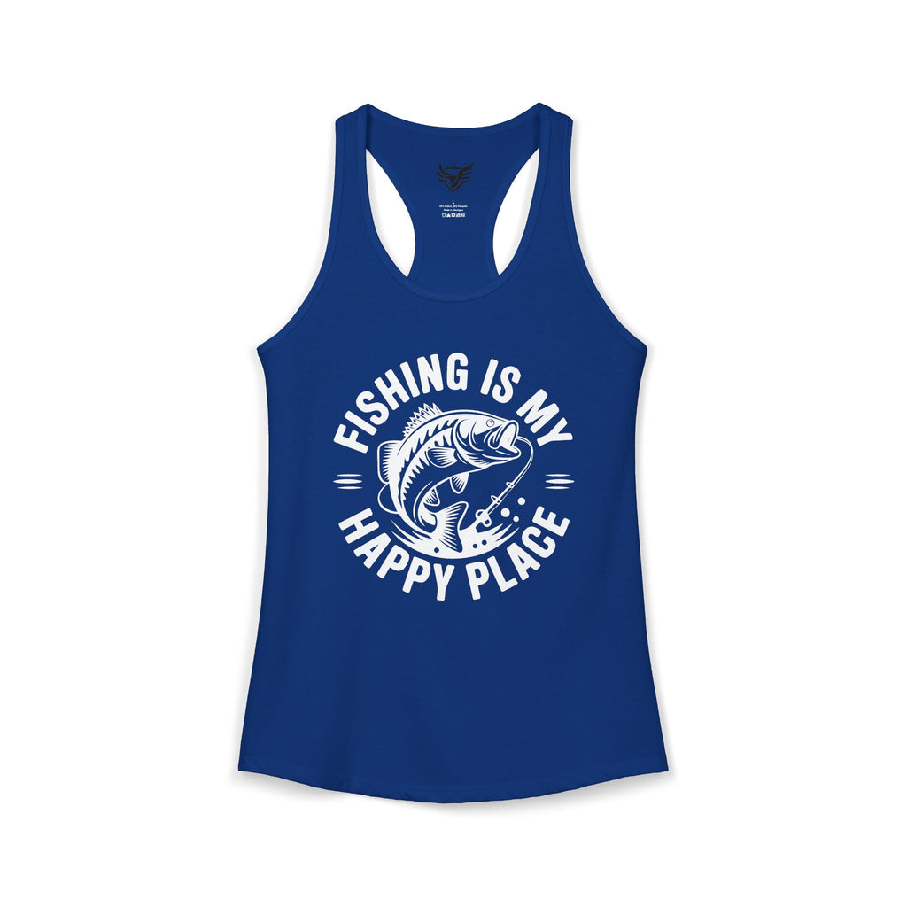 Fishing Is My Happy Place Ideal Racerback Tank