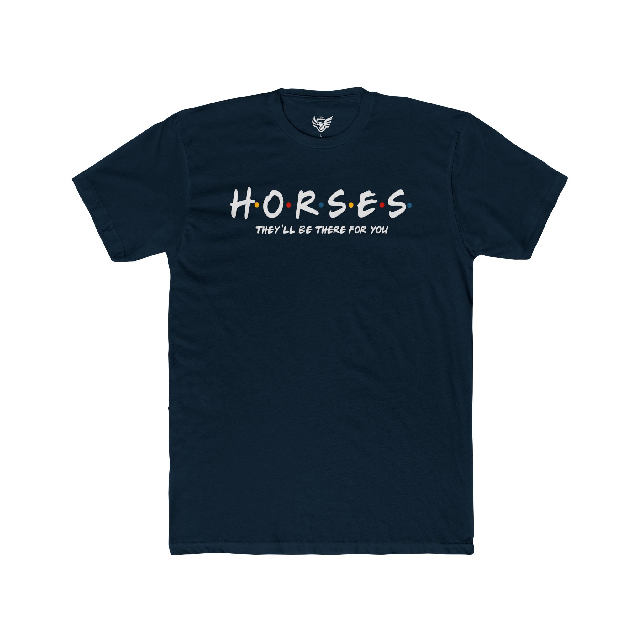 Horses, Friends Theme Cotton Crew Tee