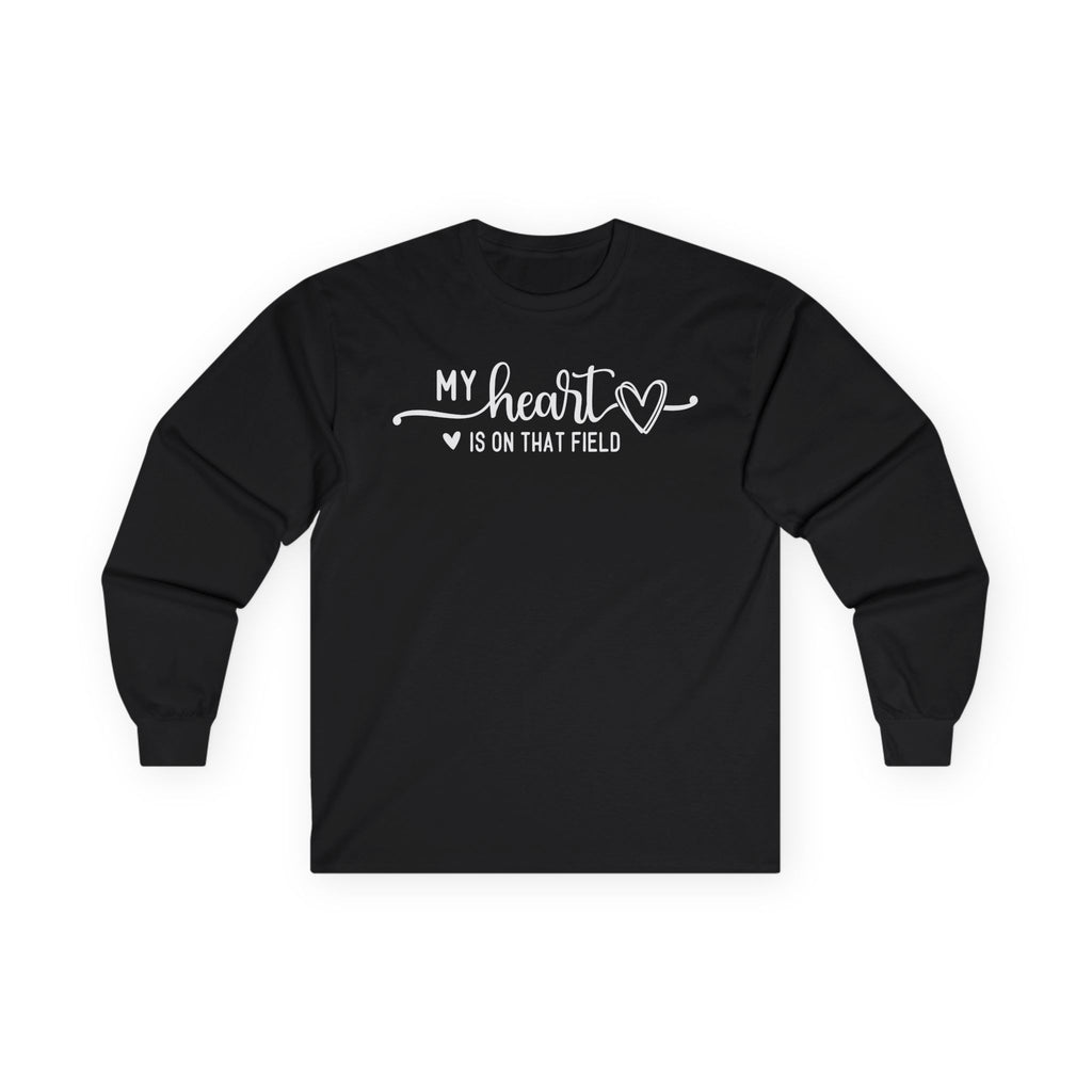 My Heart is on that Field Cotton Long Sleeve Tee