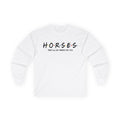 Horses, Friends Theme Cotton Long Sleeve Tee