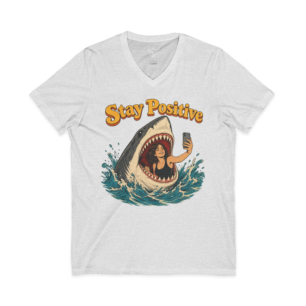 Stay Positive Jersey Short Sleeve V-Neck Tee