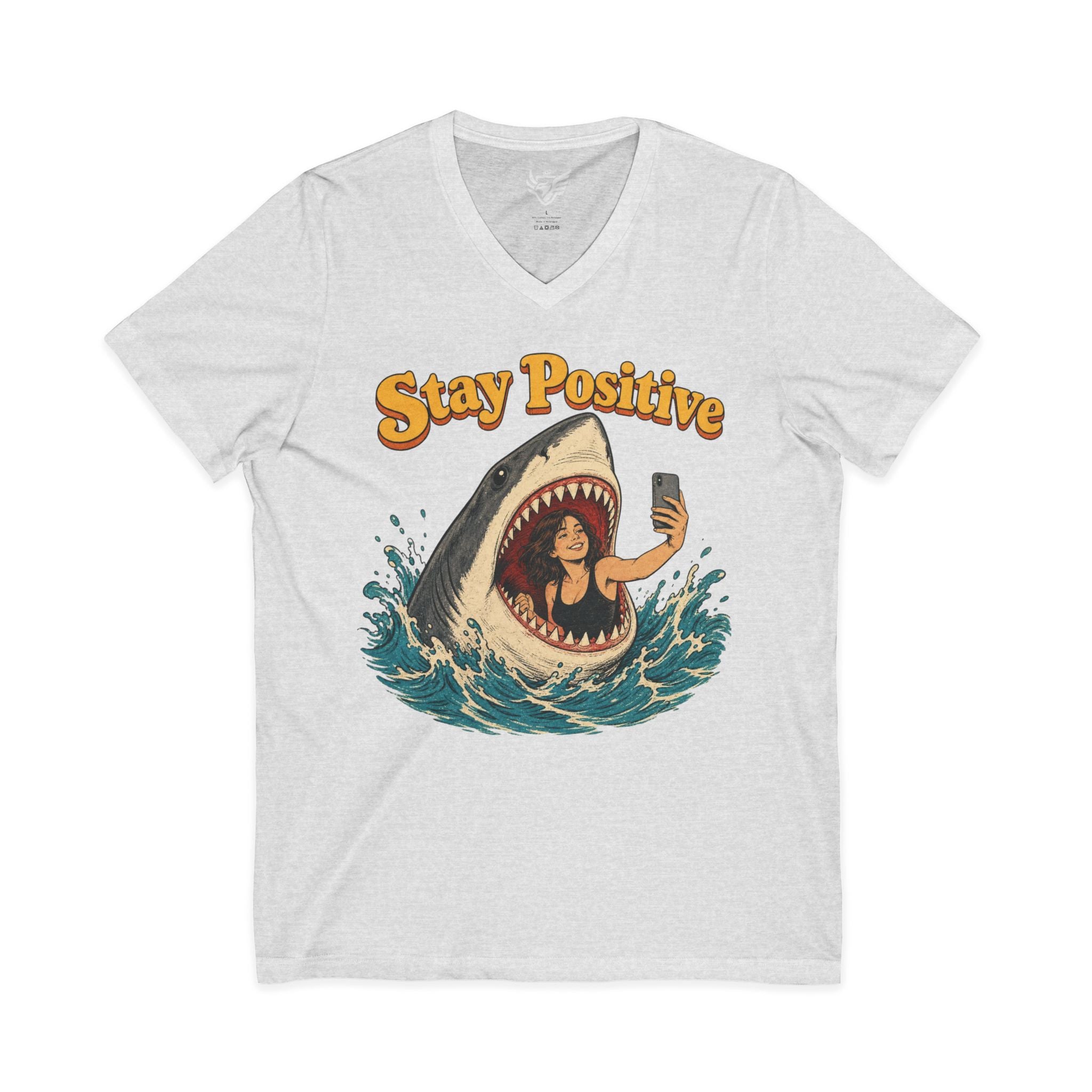 Stay Positive Jersey Short Sleeve V-Neck Tee