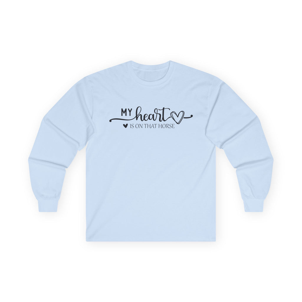 Heart on Horse Cotton Long Sleeve Tee