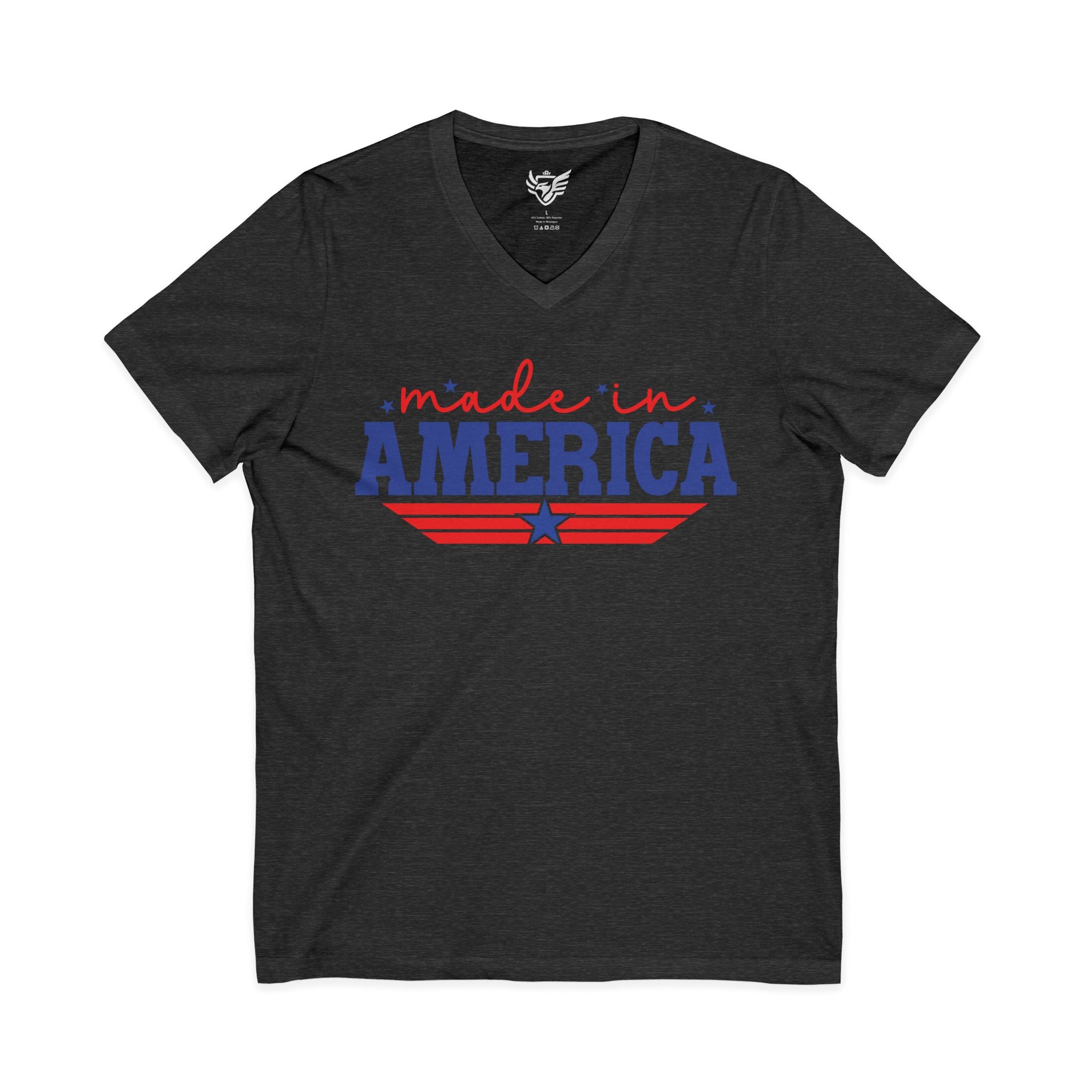 Made In America Jersey Short Sleeve V-Neck Tee