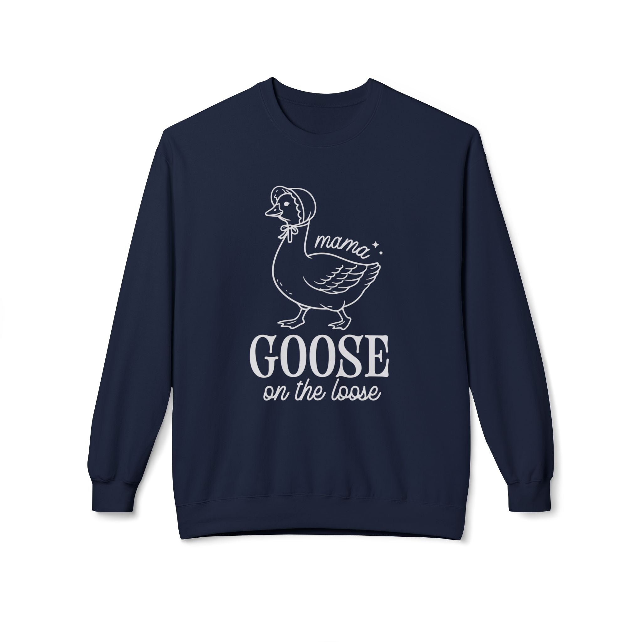 Mama Goose on the Loose Midweight Softstyle Fleece Crewneck Sweatshirt