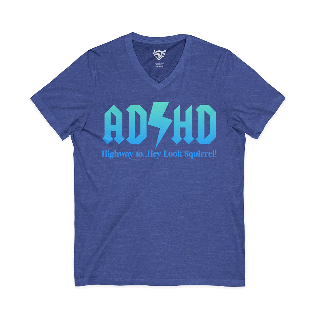 ADHD Highway to... Jersey Short Sleeve V-Neck Tee
