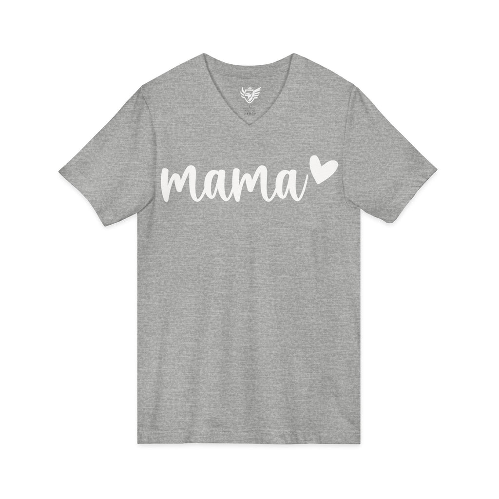 Mama Jersey Short Sleeve V-Neck Tee