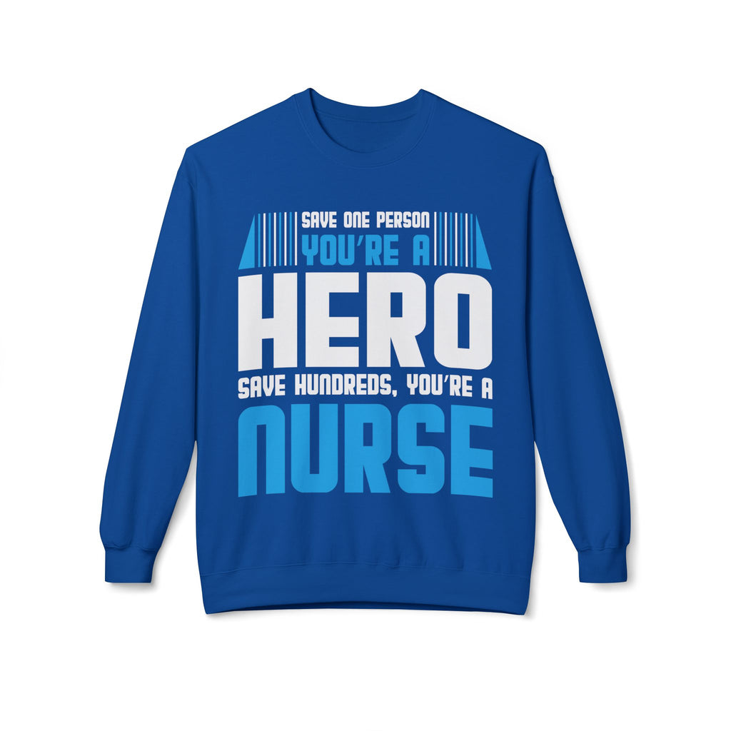Nurses Are Heros Midweight Softstyle Fleece Crewneck Sweatshirt
