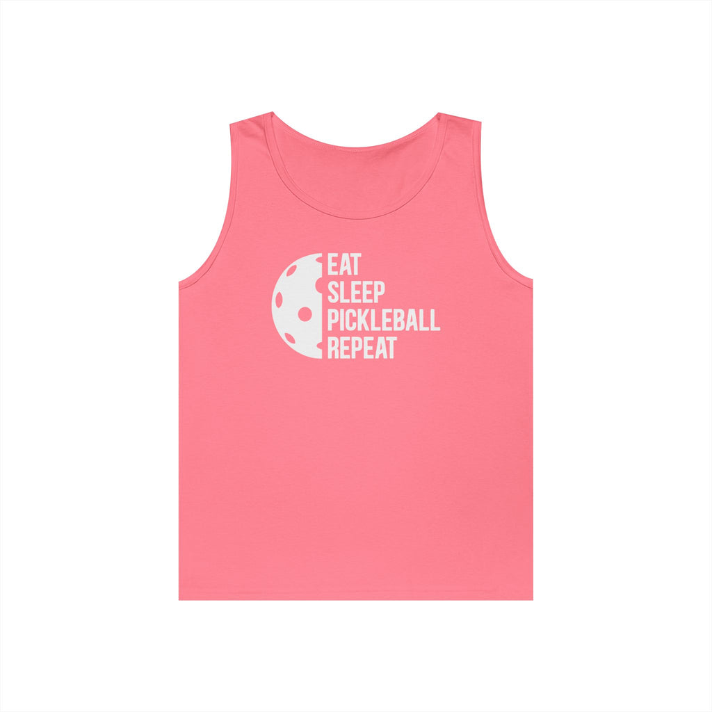 Eat Sleep Pickleball Heavy Cotton Tank Top