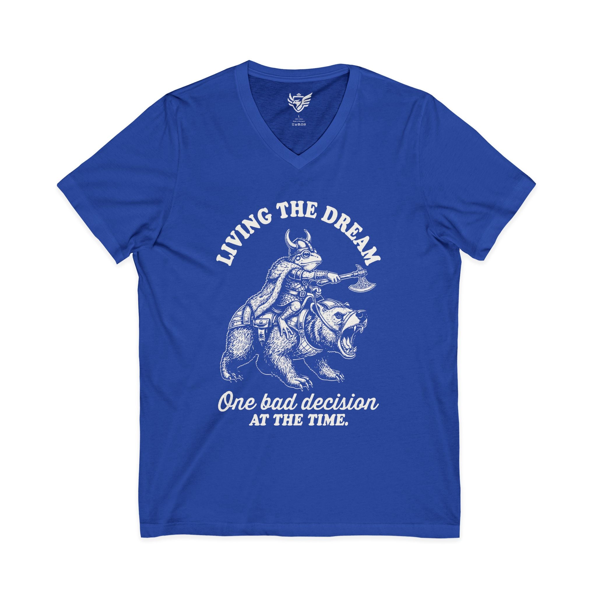 Living The Dream Jersey Short Sleeve V-Neck Tee