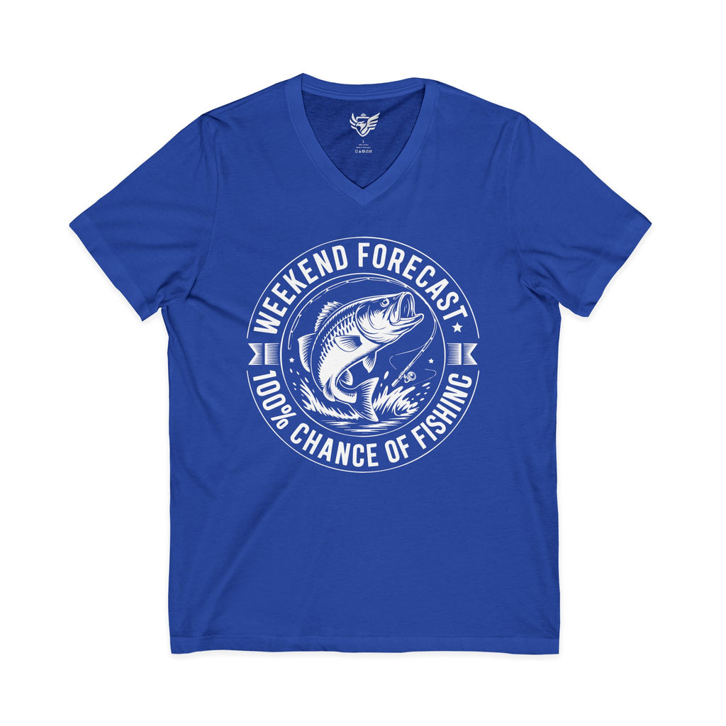 Weekend Forecast Jersey Short Sleeve V-Neck Tee