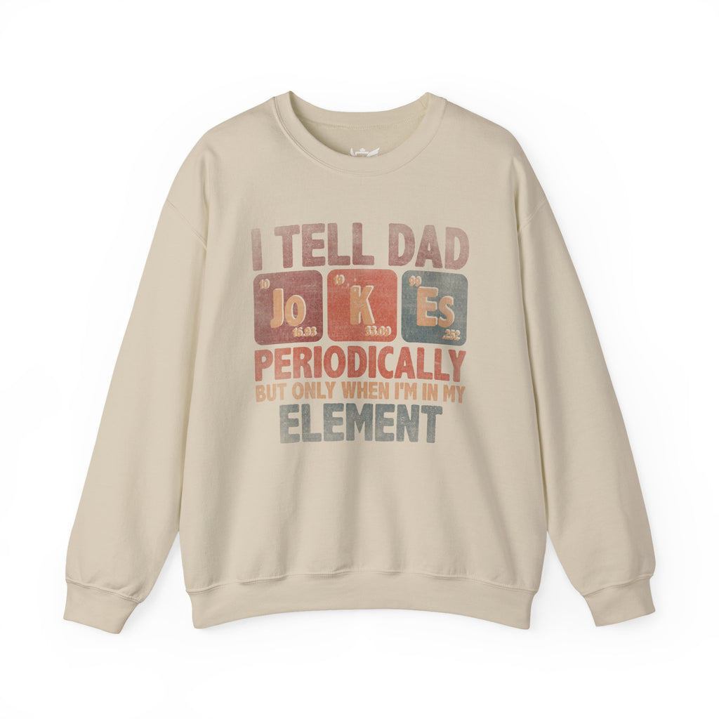 Dad Jokes Periodically Heavy Blend™ Crewneck Sweatshirt