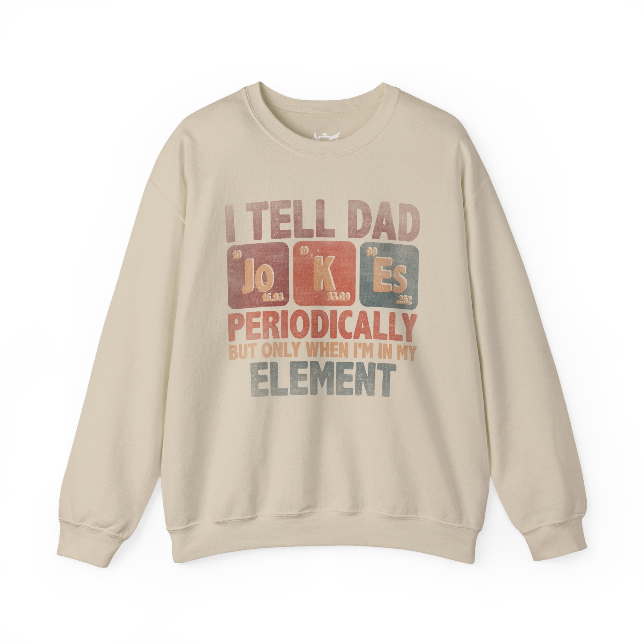 Dad Jokes Periodically Heavy Blend™ Crewneck Sweatshirt