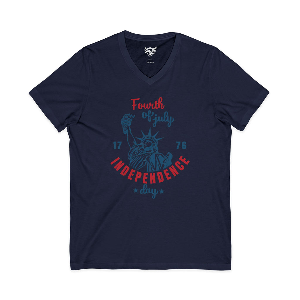 Independence Day Jersey Short Sleeve V-Neck Tee