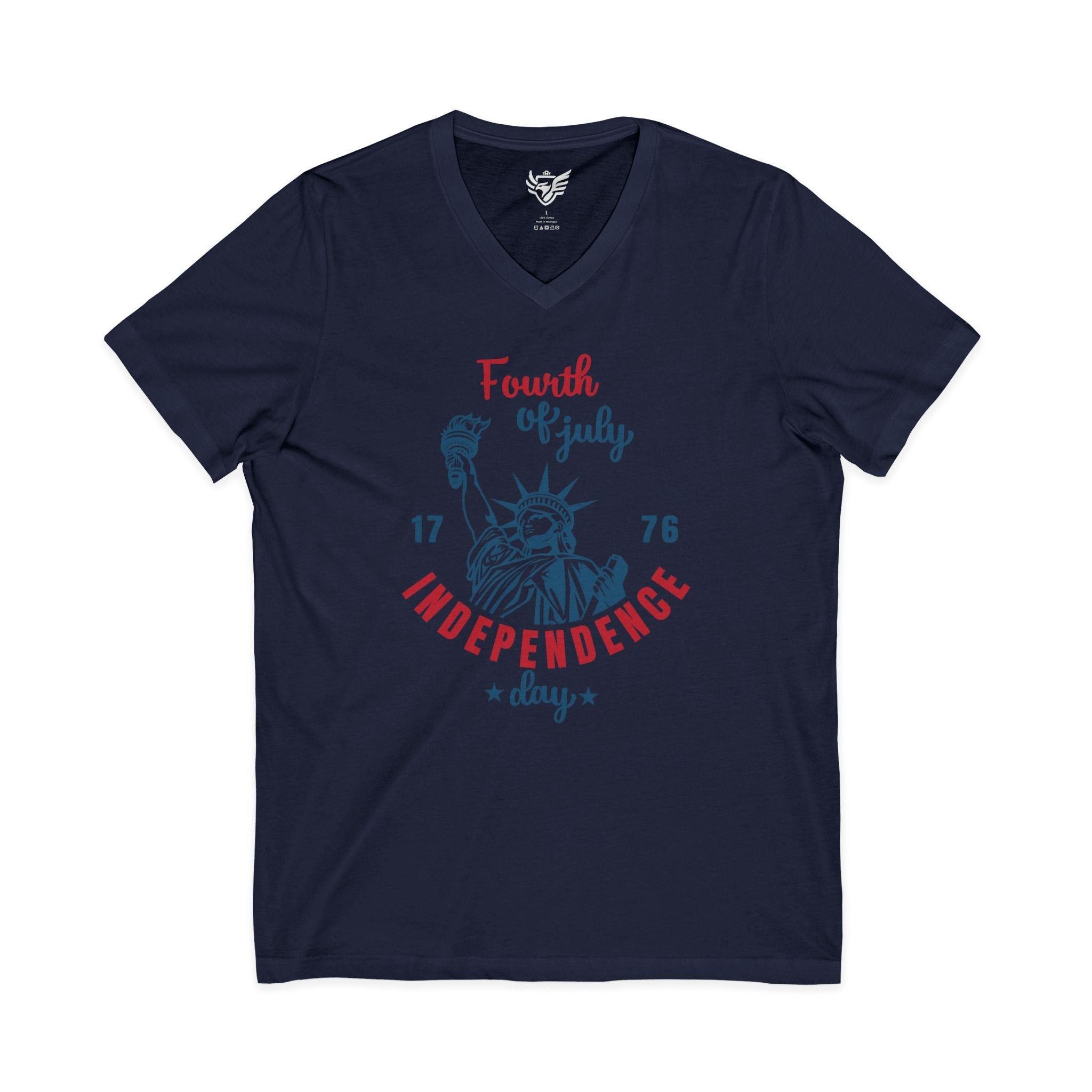 Independence Day Jersey Short Sleeve V-Neck Tee
