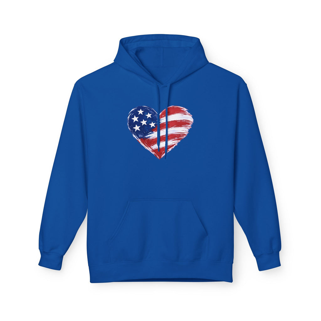 Heart Flag Midweight Softstyle Fleece Hoodie
