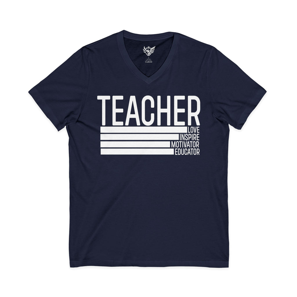 Teacher Jersey Short Sleeve V-Neck Tee
