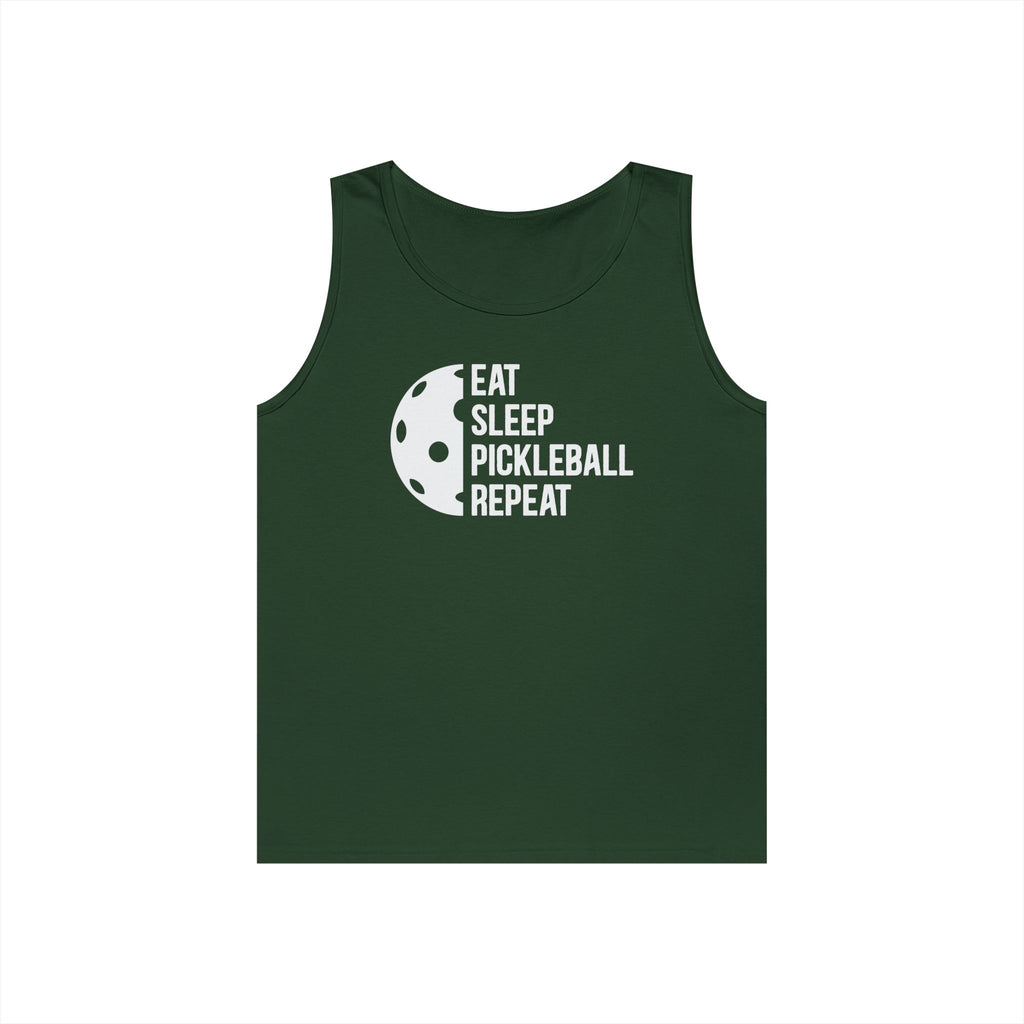 Eat Sleep Pickleball Heavy Cotton Tank Top