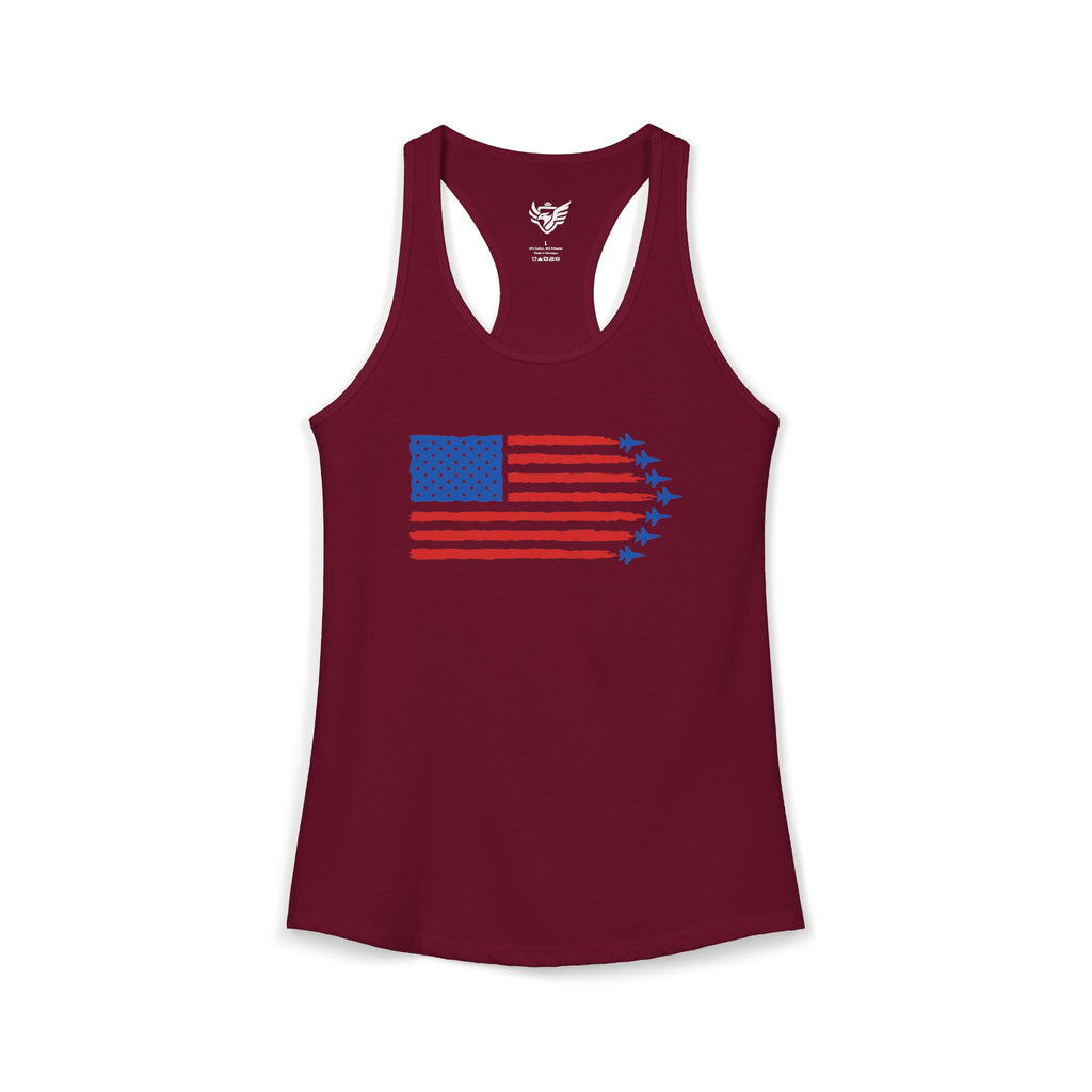 USA Jet Flag Ideal Racerback Tank