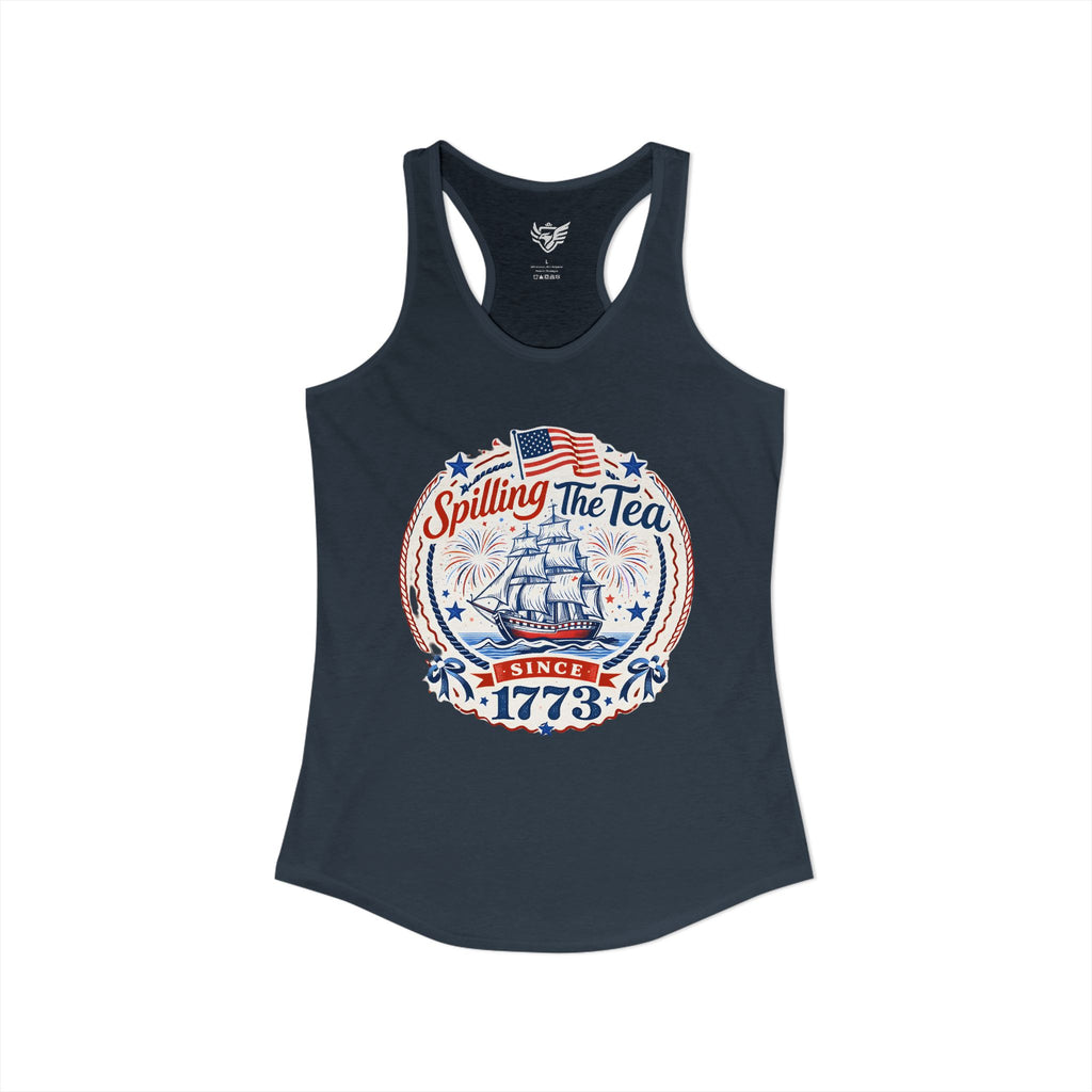 Spilling The Tea Ideal Racerback Tank