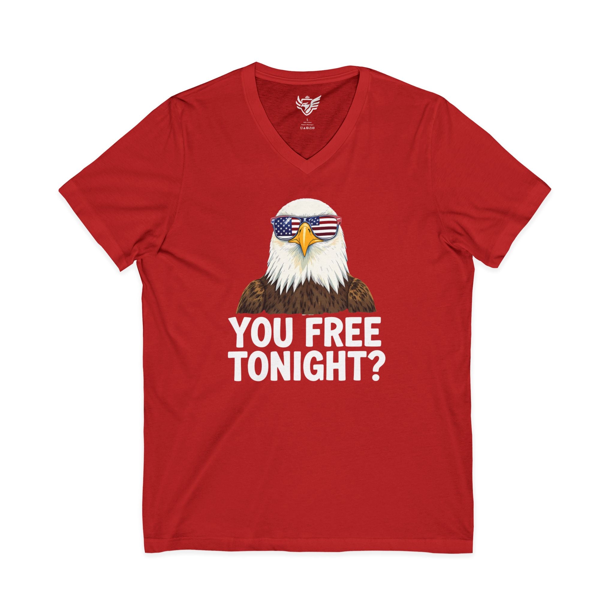 You Free Tonight? Jersey Short Sleeve V-Neck Tee