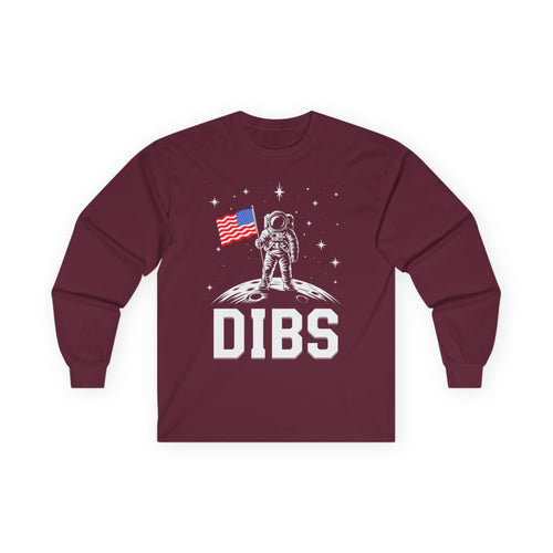 DIBS on the Moon Cotton Long Sleeve Tee
