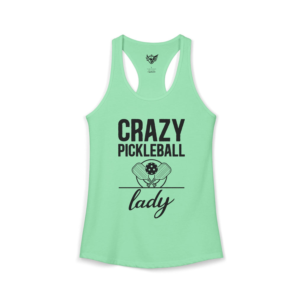 Crazy Pickleball Lady Ideal Racerback Tank