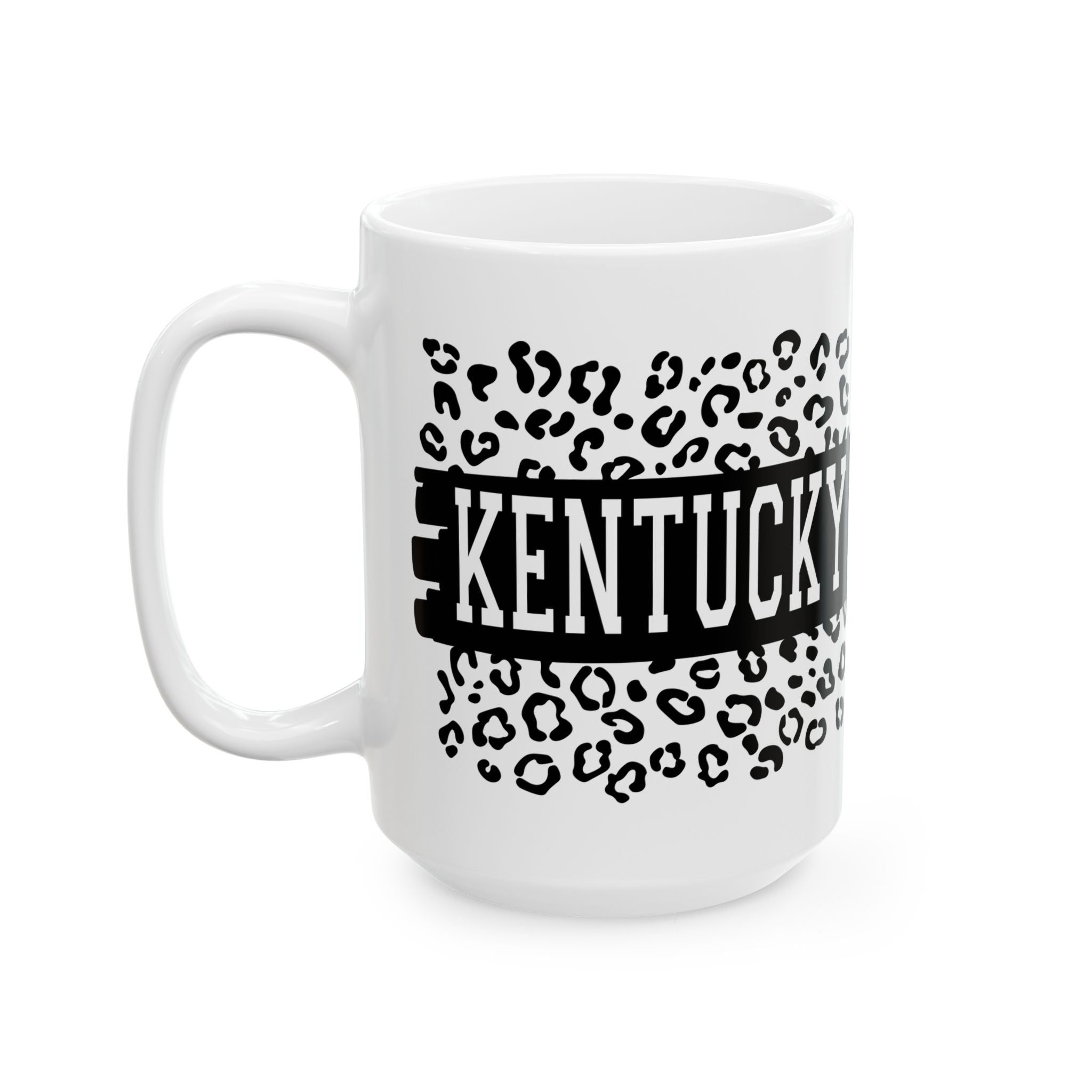 KY Leopard Ceramic Mug, (11oz, 15oz)