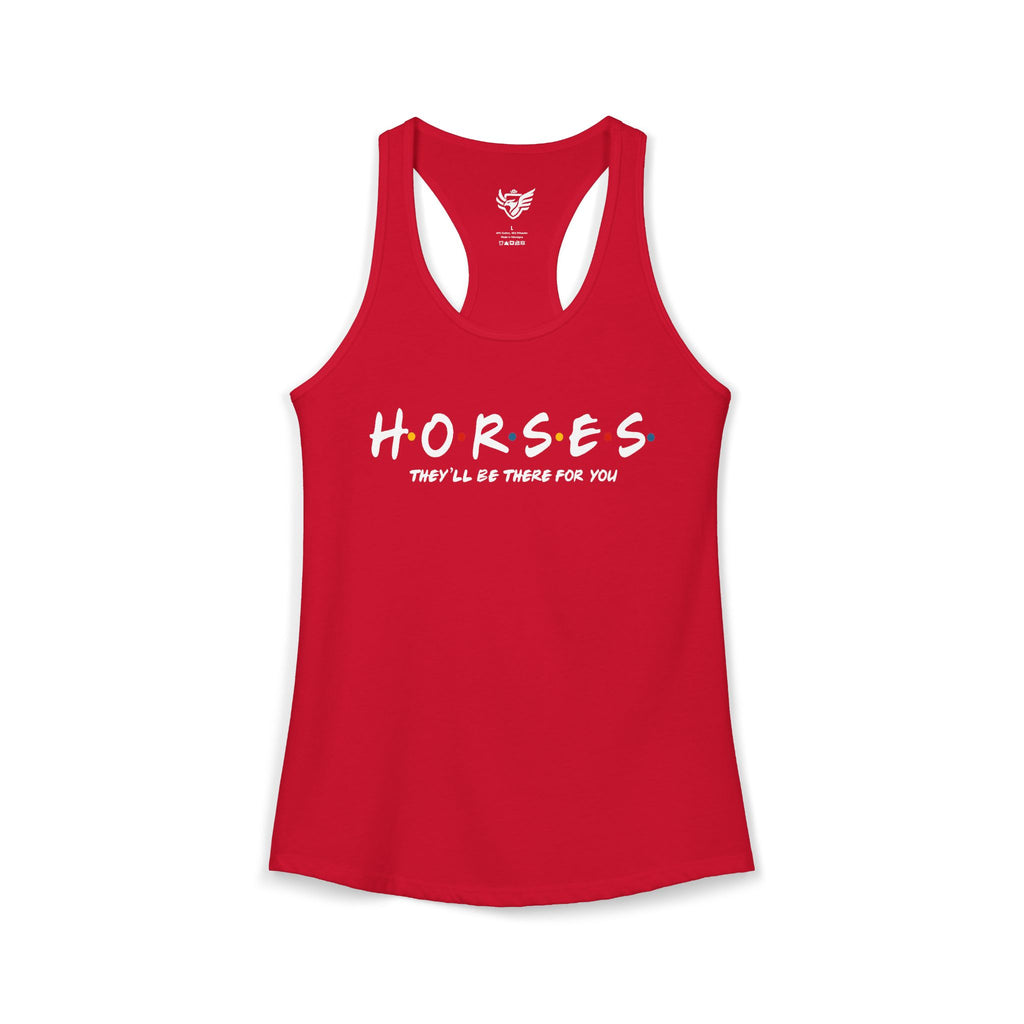 Horses, Friends Theme Ideal Racerback Tank