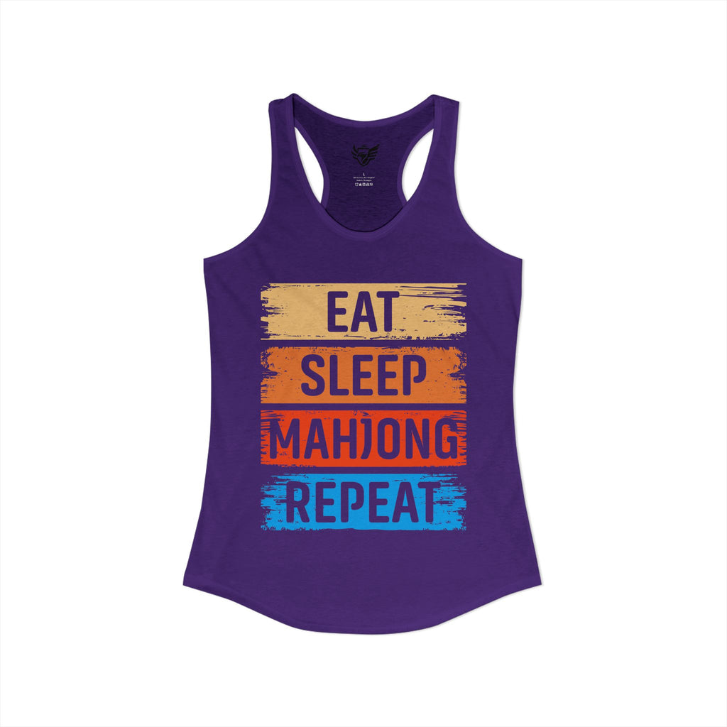 Eat Sleep Mahjong Repeat Ideal Racerback Tank