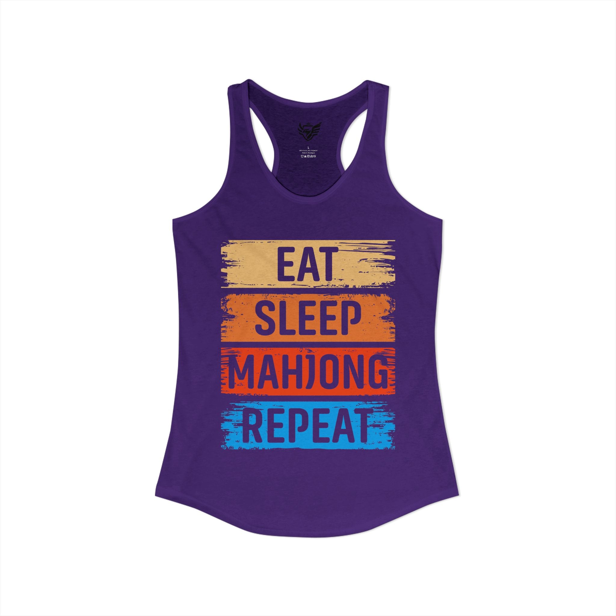 Eat Sleep Mahjong Repeat Ideal Racerback Tank