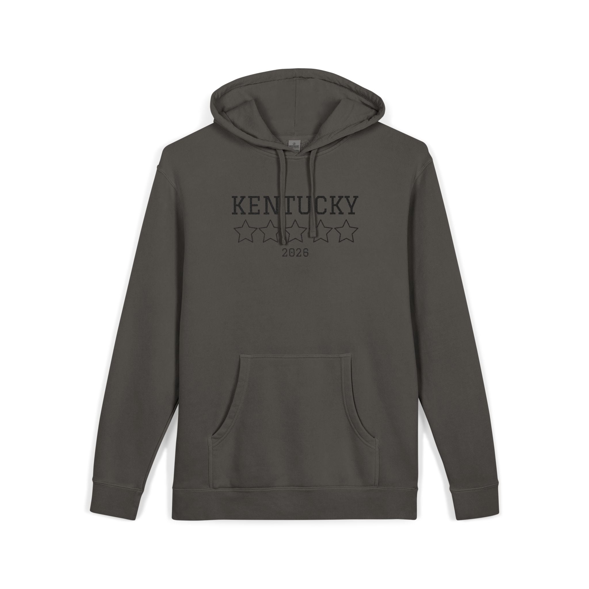 Unisex Embroidered KY Pigment-Dyed Hoodie
