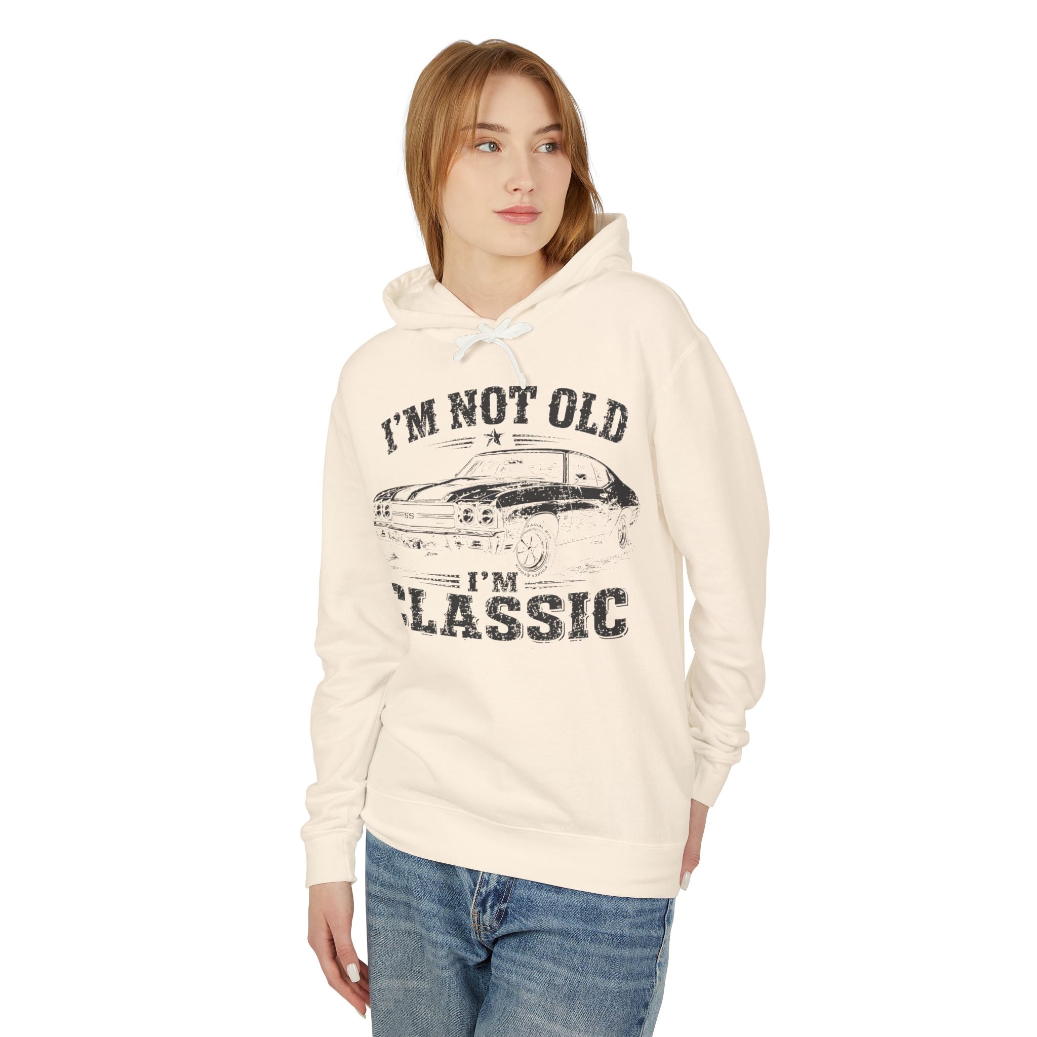 Not Old, Classic Lightweight Hooded Sweatshirt