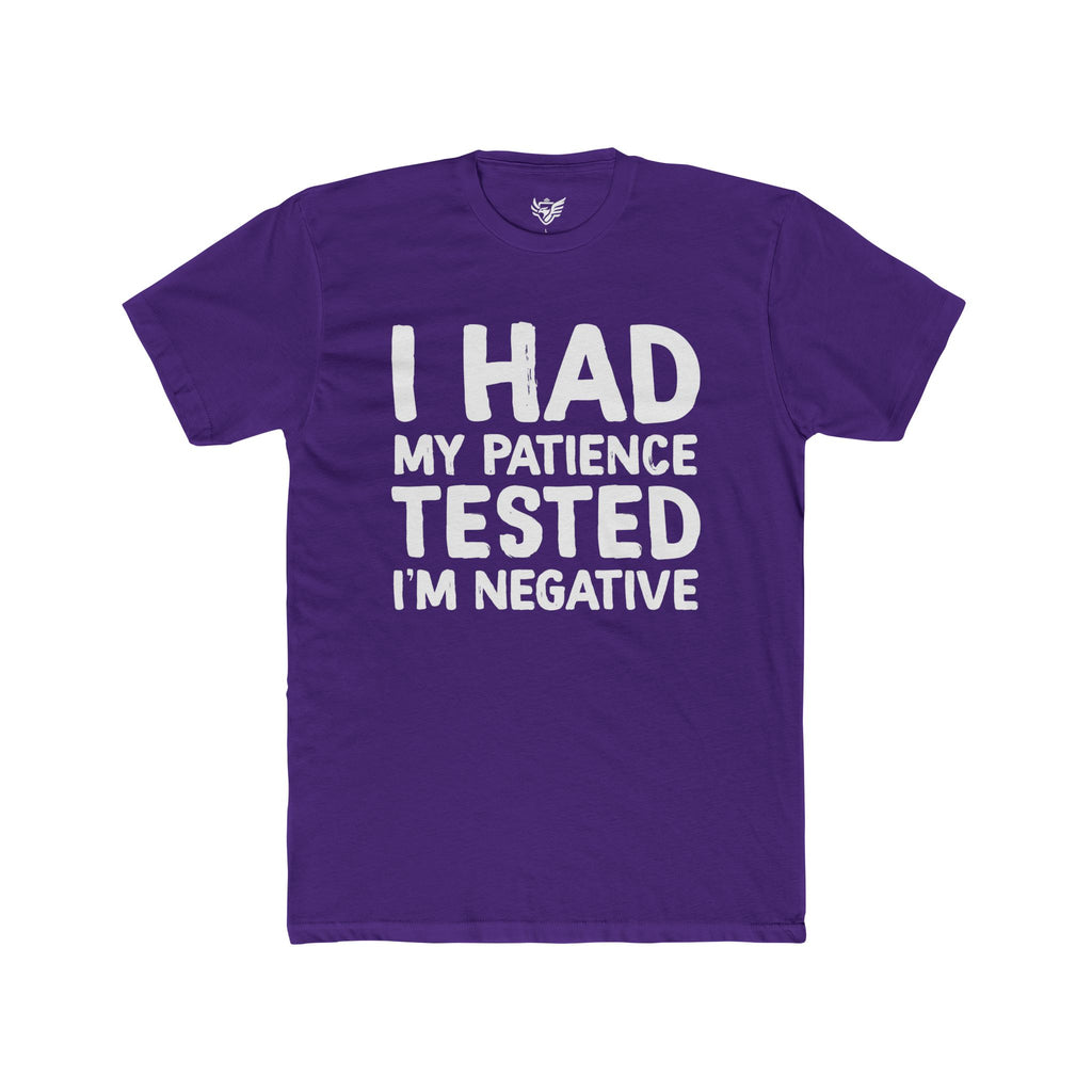 Negative For Patience Cotton Crew Tee