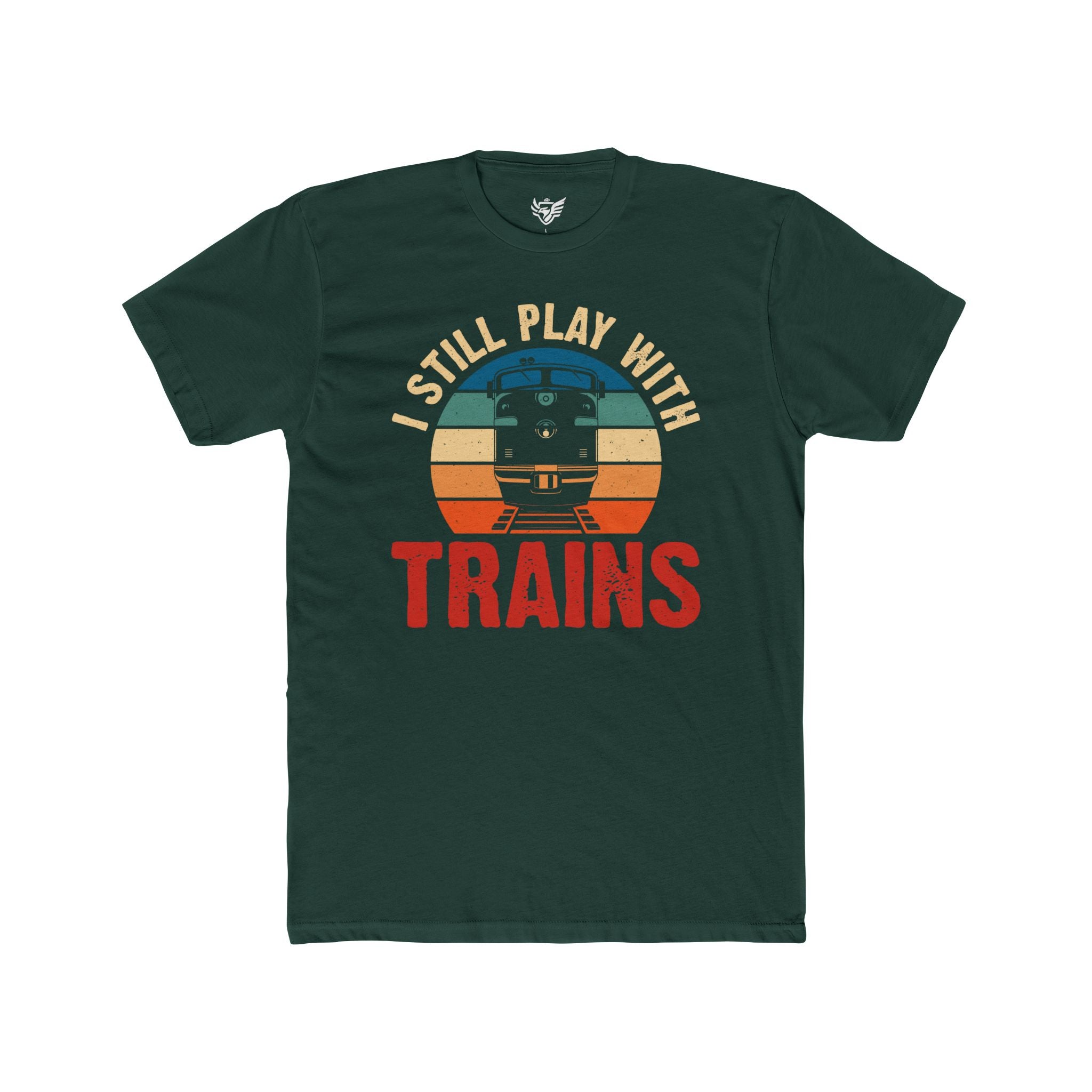 I Still Play With Trains Cotton Crew Tee