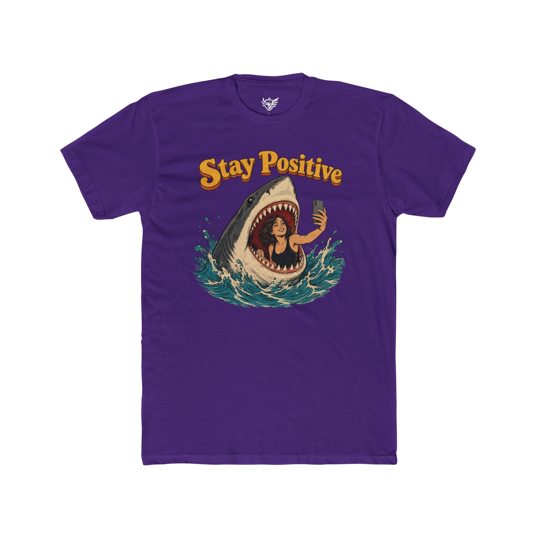 Stay Positive Cotton Crew Tee