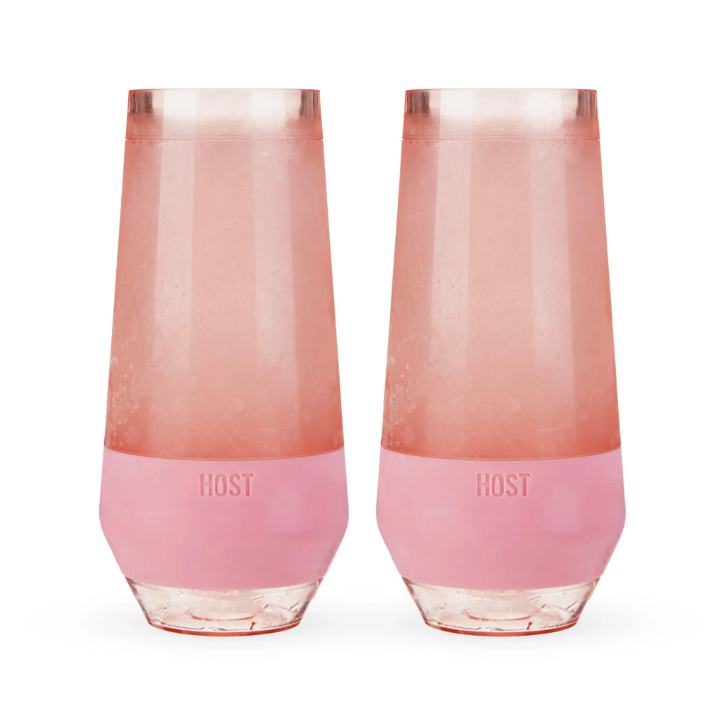 Champagne FREEZE Cooling Cups (set of 2)in Blush Tint
