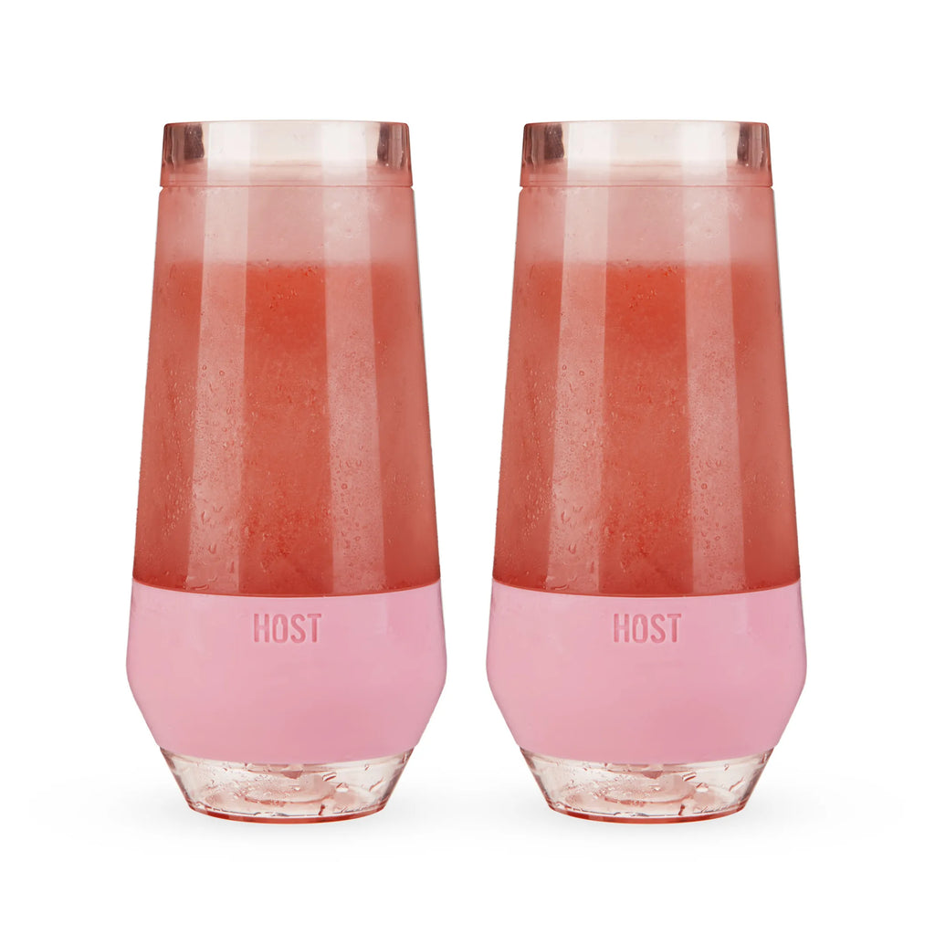 Champagne FREEZE Cooling Cups (set of 2)in Blush Tint