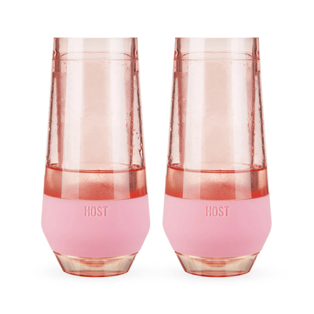 Champagne FREEZE Cooling Cups (set of 2)in Blush Tint