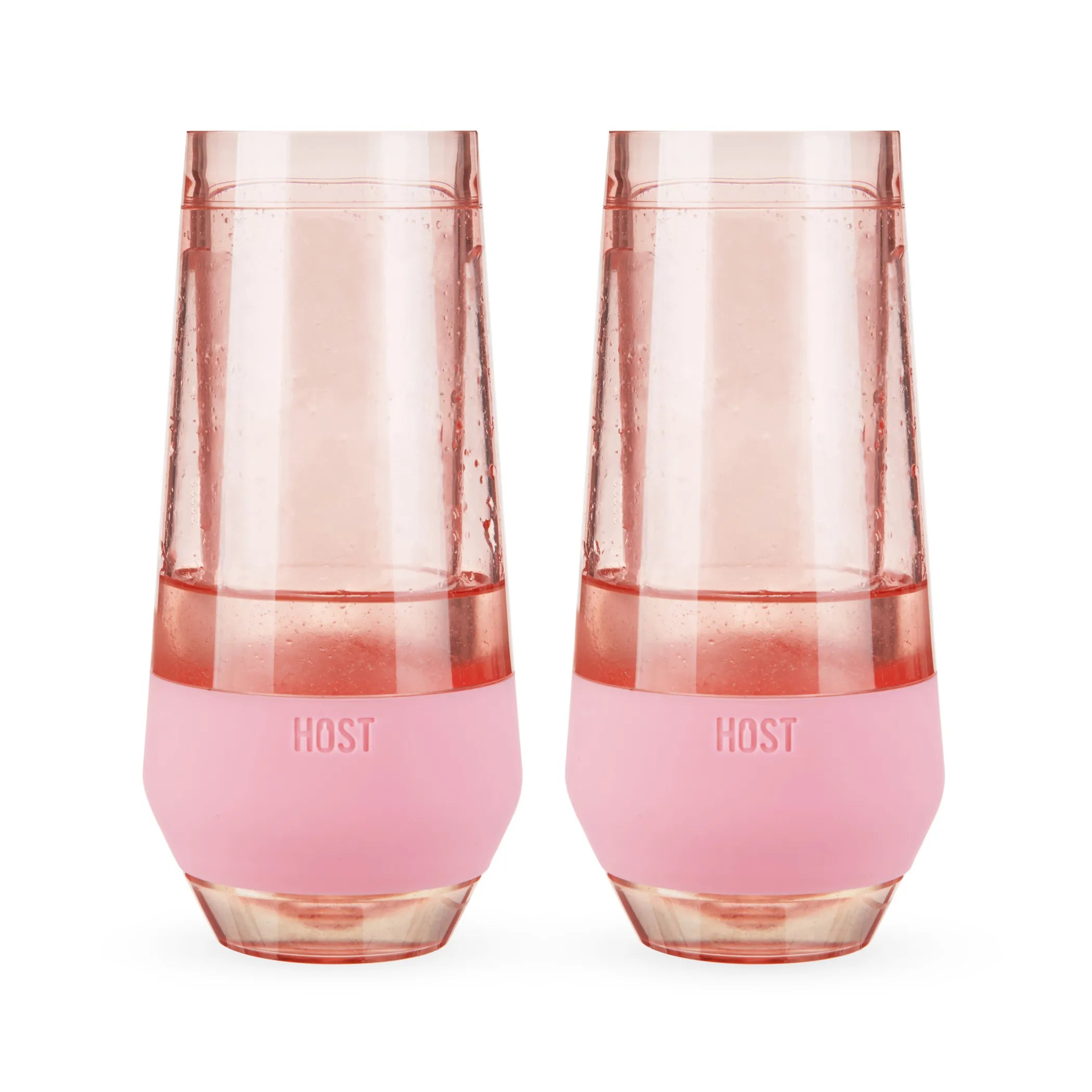 Champagne FREEZE Cooling Cups (set of 2)in Blush Tint