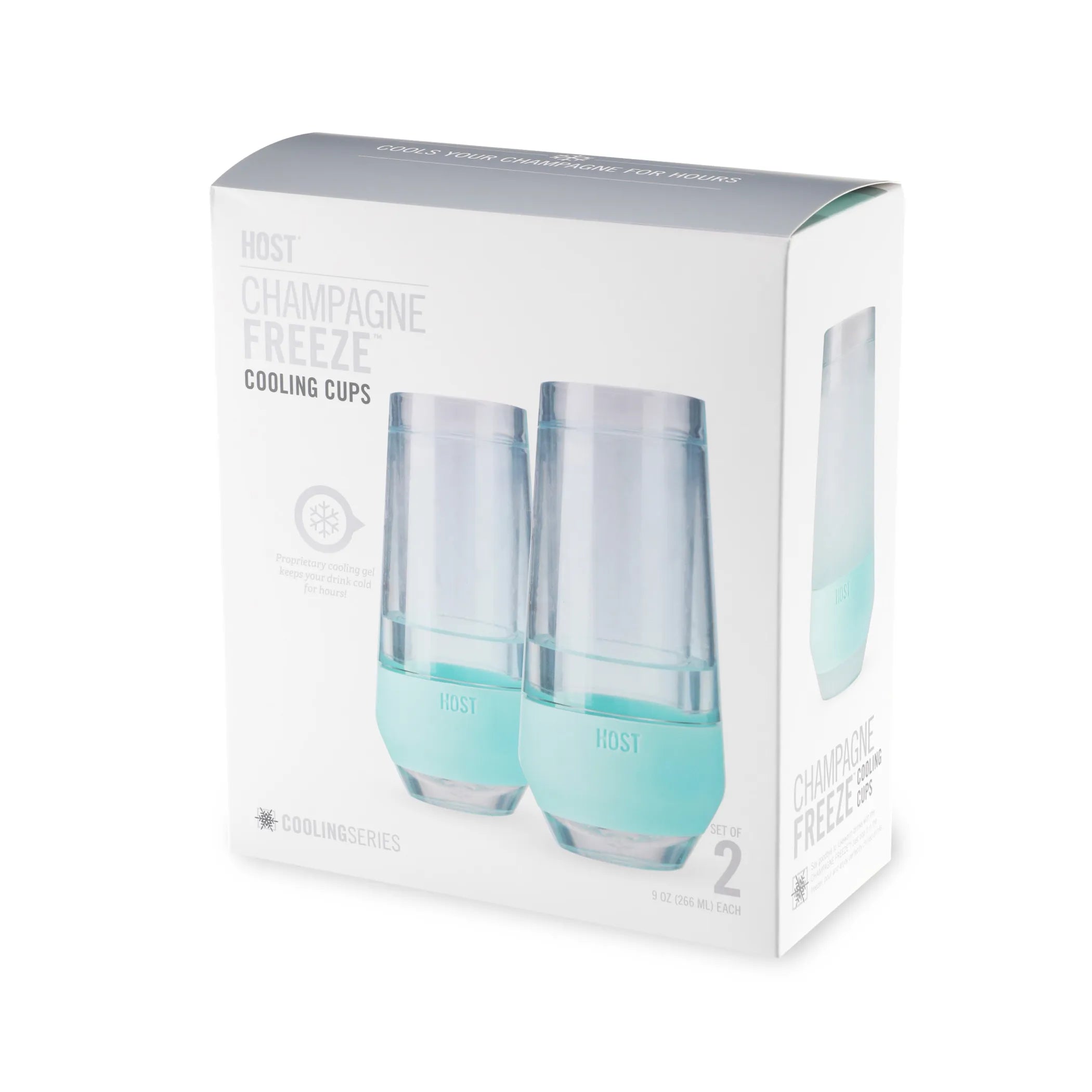 Champagne FREEZE in Seafoam Tint (set of 2)