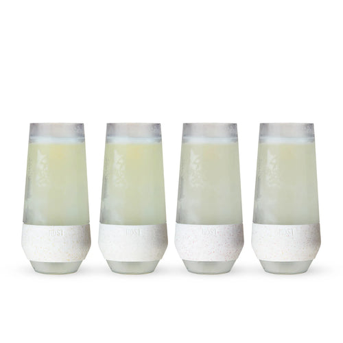 Champagne FREEZE Cooling Cups (set of 4) in Glitter Set