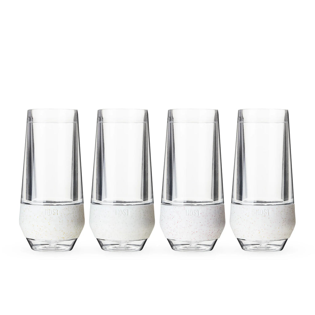 Champagne FREEZE Cooling Cups (set of 4) in Glitter Set