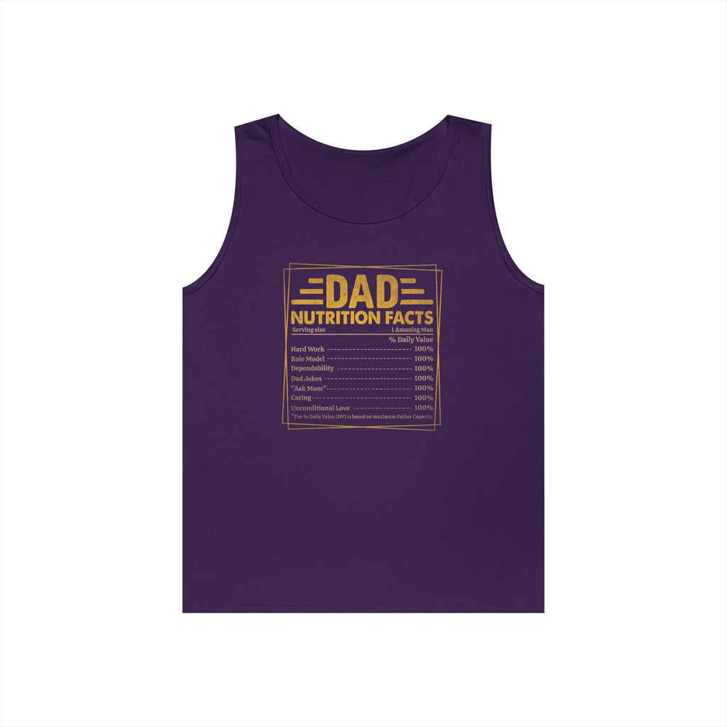 Dad Nutrition Facts Heavy Cotton Tank Top