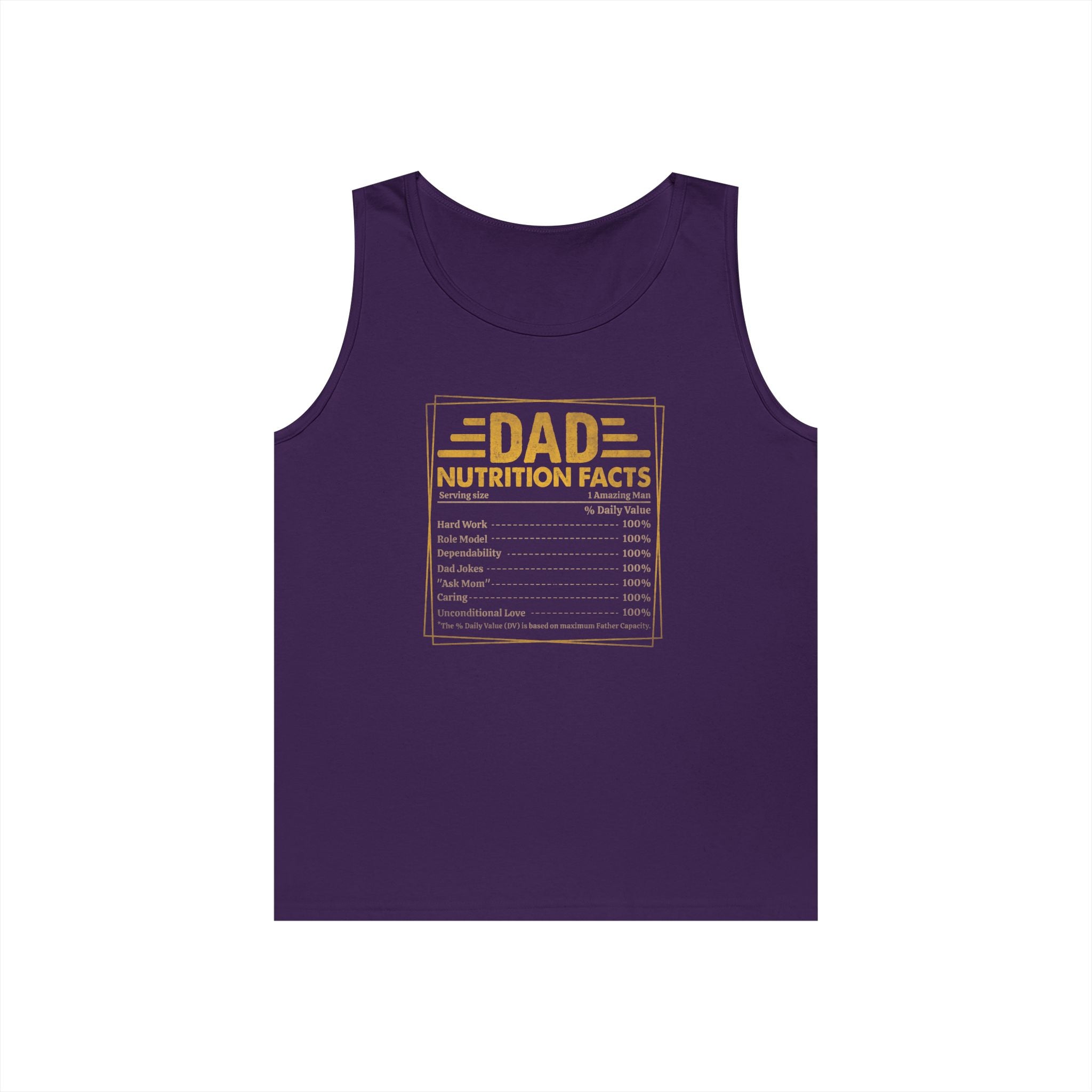 Dad Nutrition Facts Heavy Cotton Tank Top