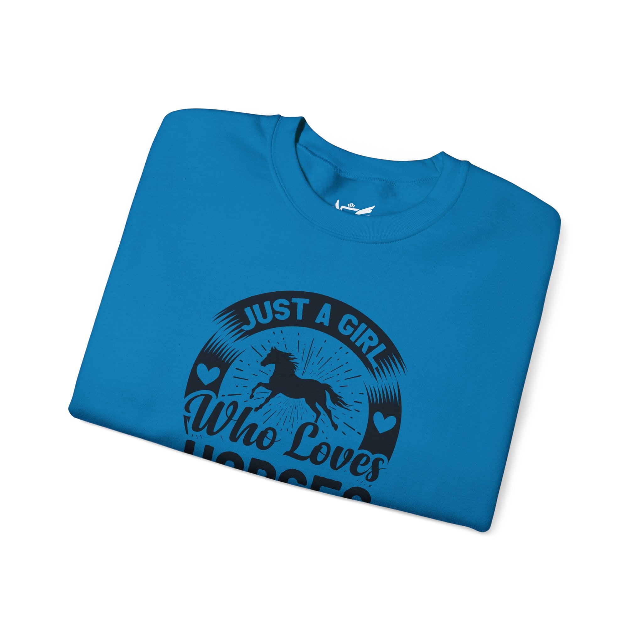 Just a Girl Who Loves Horses Heavy Blend™ Crewneck Sweatshirt