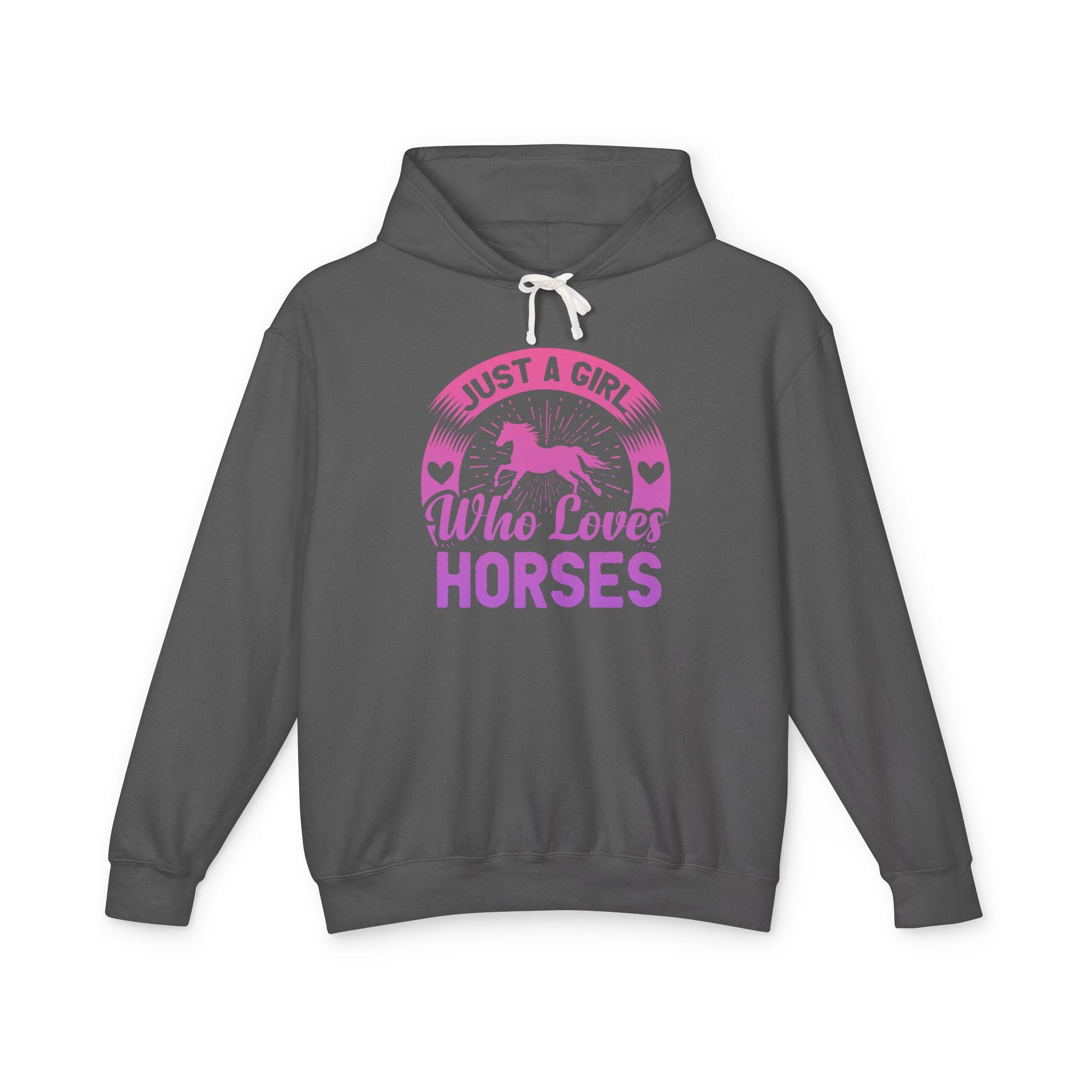 Just a Girl Who Loves Horses Lightweight Hooded Sweatshirt